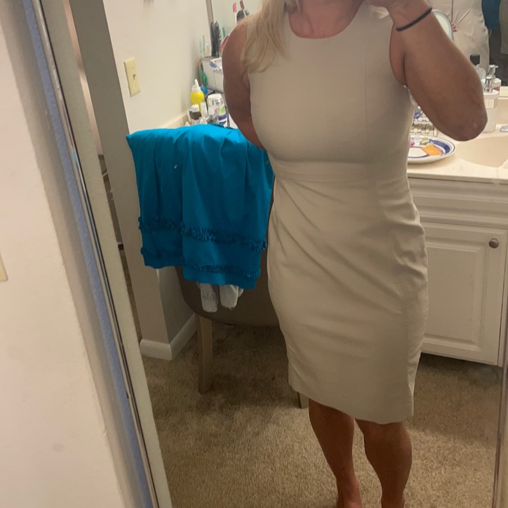 Tan Calvin Klein dress